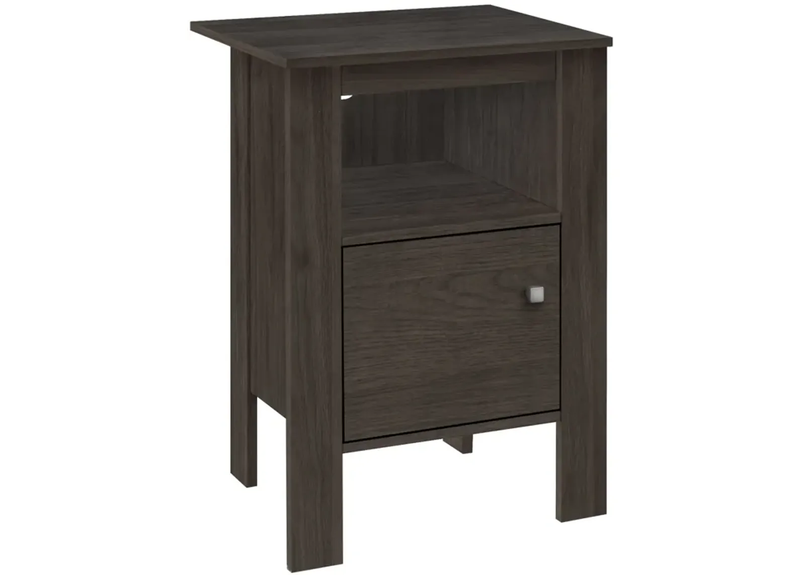 Monarch Specialties I 2145 Accent Table, Side, End, Nightstand, Lamp, Storage, Living Room, Bedroom, Laminate, Brown, Transitional