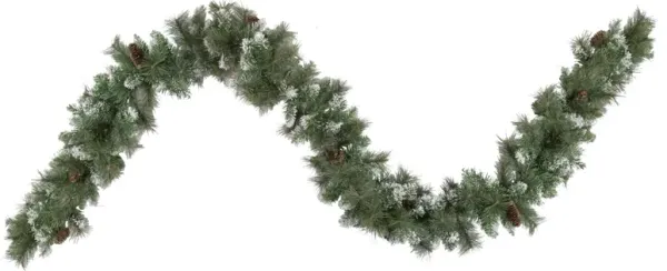 9' x 10" Snow Valley Pine Artificial Christmas Garland  Unlit