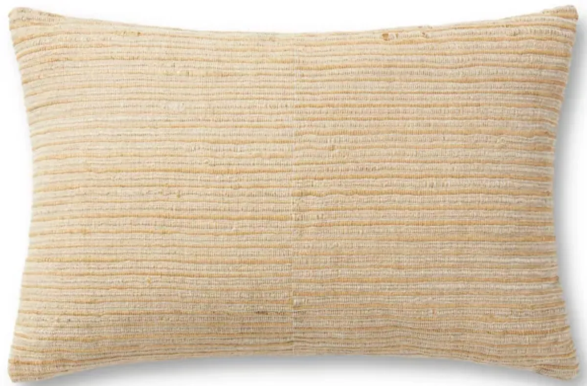 Jana PMH0047 Ivory/Natural 13''x21'' Polyester Pillow by Magnolia Home by Joanna Gaines x Loloi