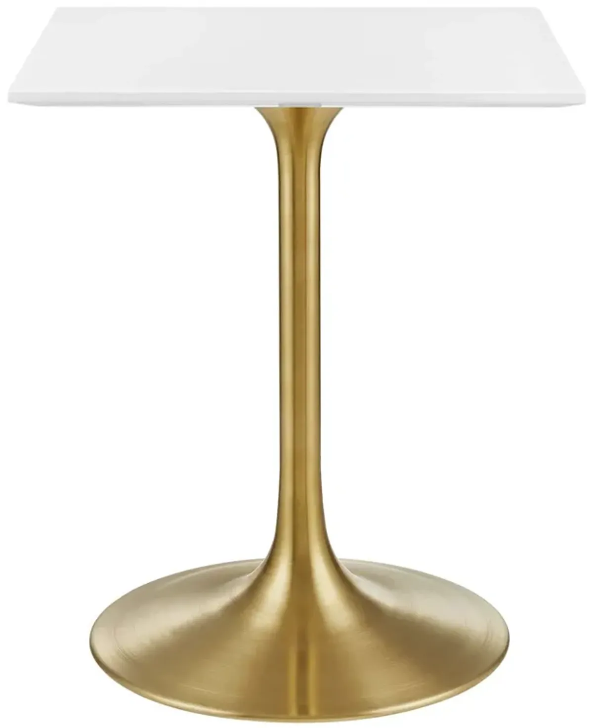 Modway - Lippa 24" Square Dining Table Gold White