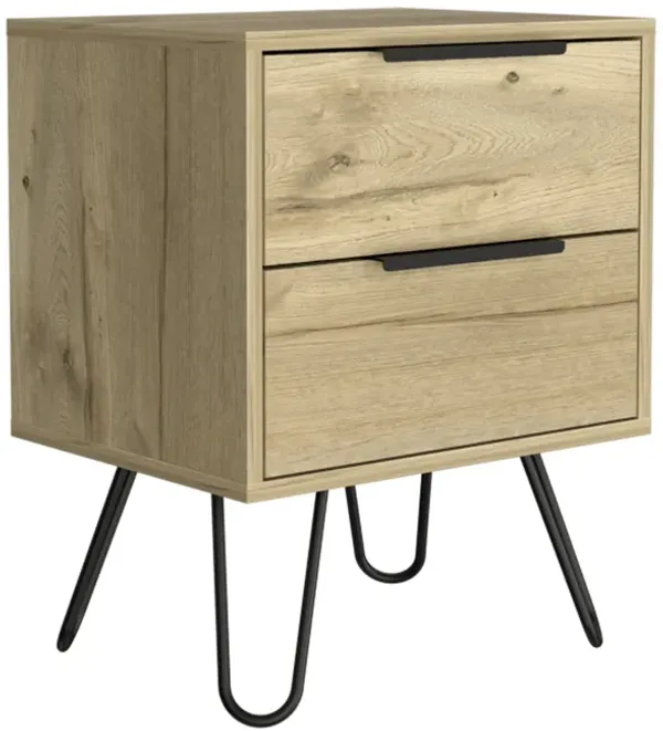 Streamdale Augusta 2 Nightstand, Four Legs, Two Drawers