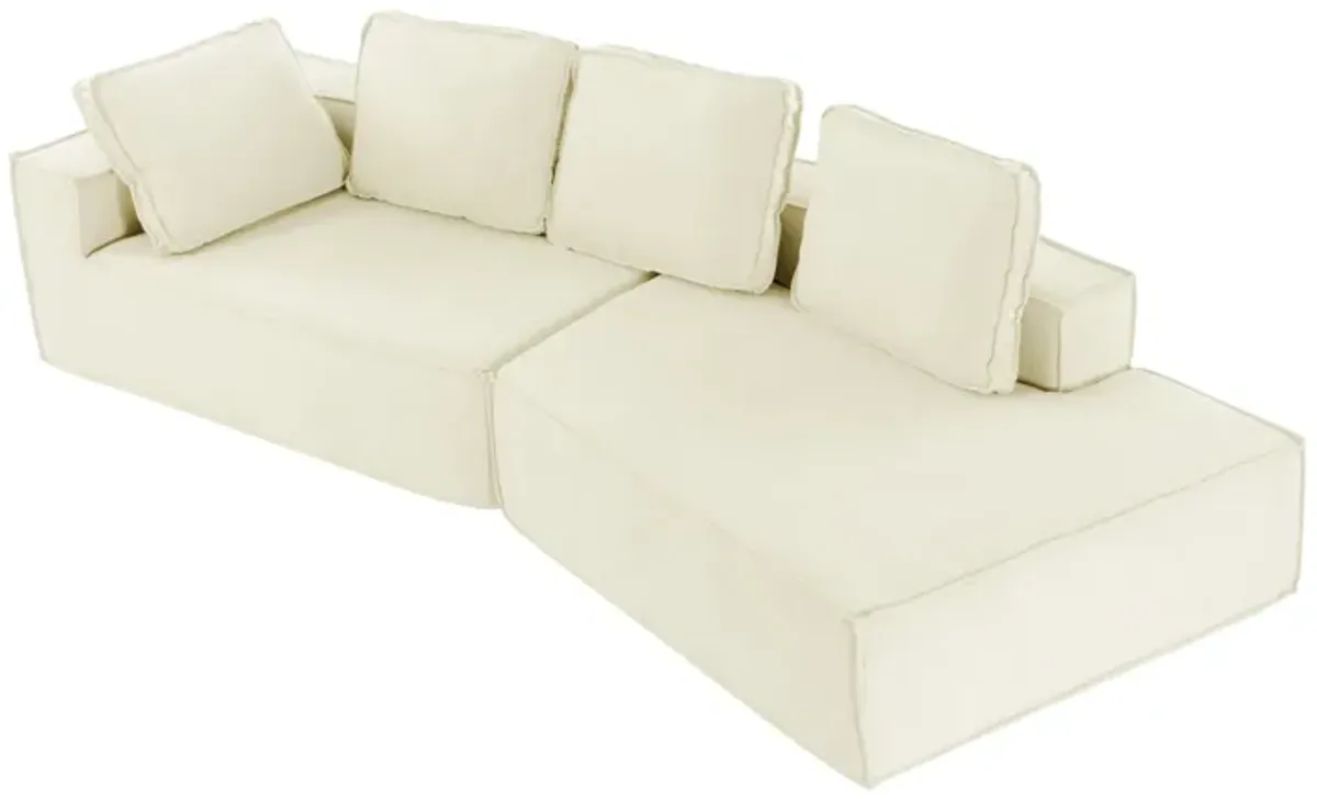 Merax Modern Indoor Sleeper Sofa Chaise Lounge