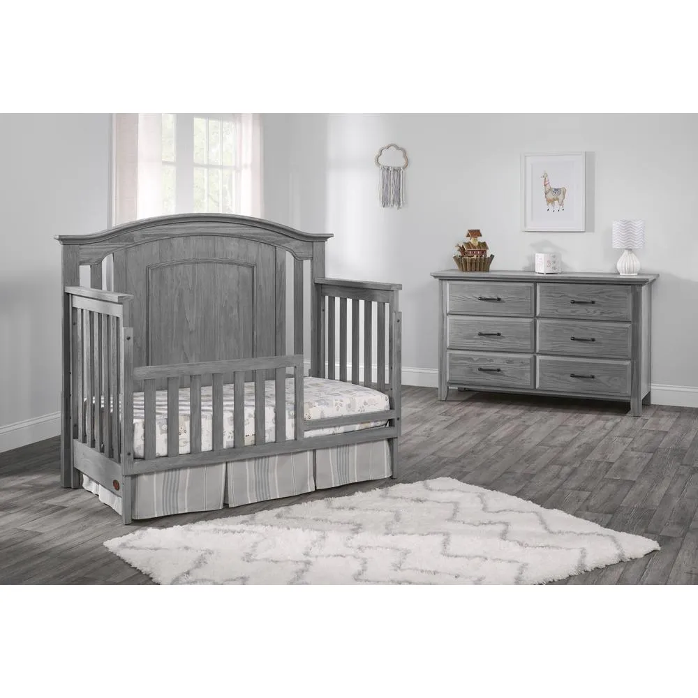 Oxford Baby Willowbrook 4 In 1 Convertible Crib Graphite Gray