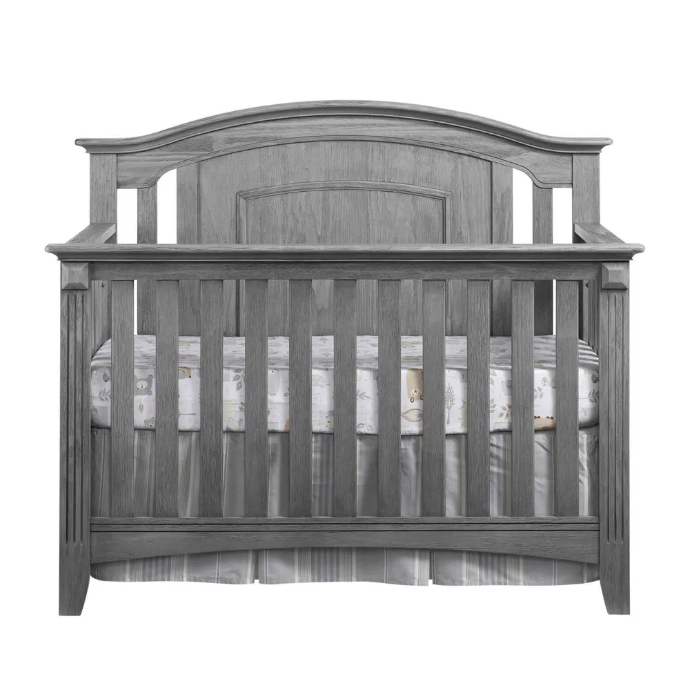 Oxford Baby Willowbrook 4 In 1 Convertible Crib Graphite Gray