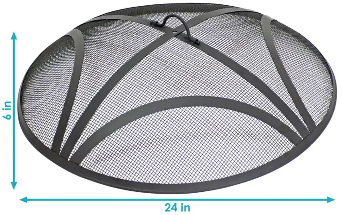 Sunnydaze Reinforced Steel Mesh Round Fire Pit Spark Screen