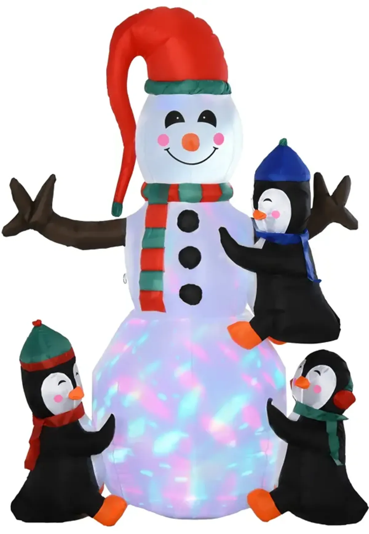 6' Light Up Inflatable Snowman  Penguin Christmas Lawn Decoration