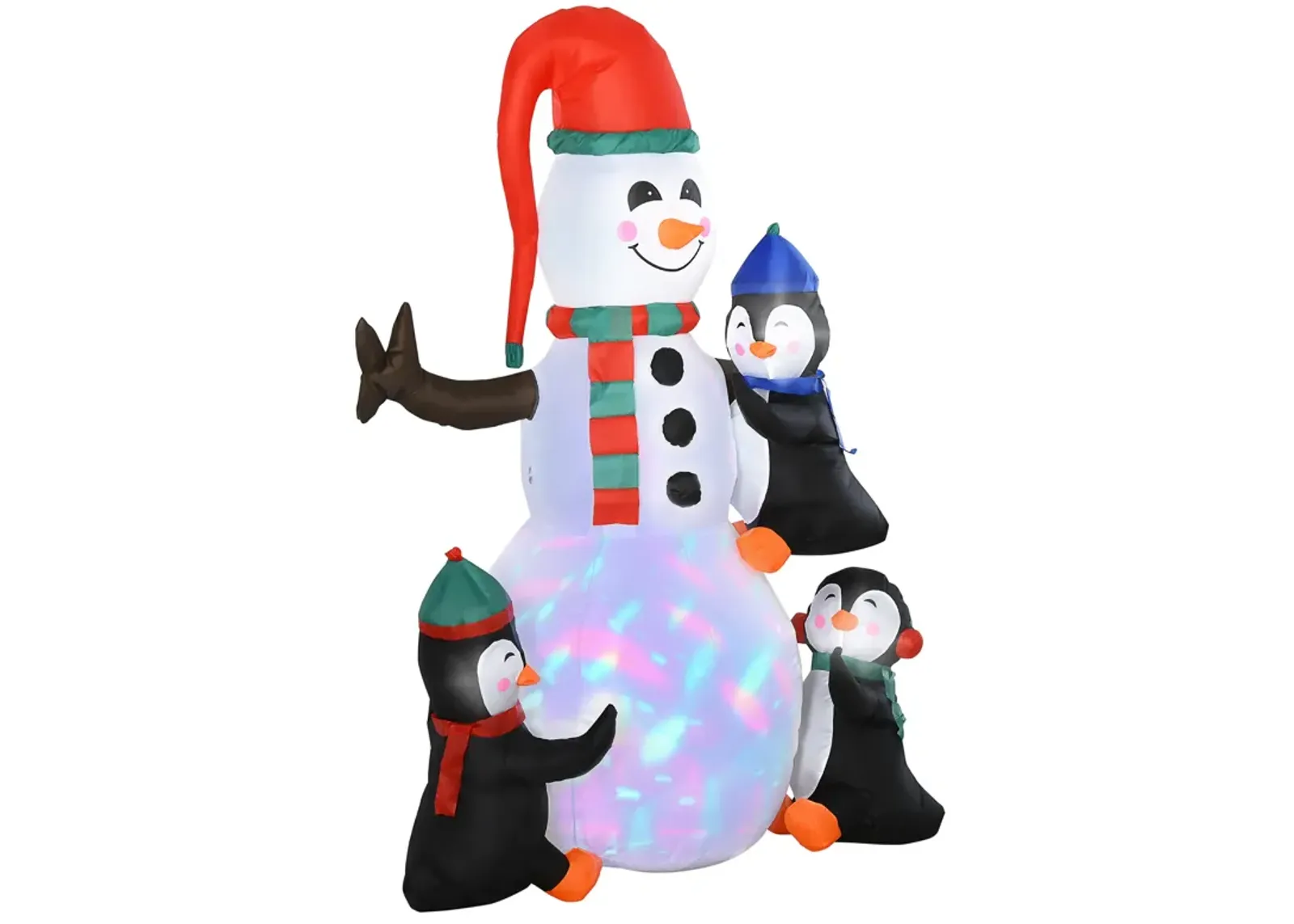 6' Light Up Inflatable Snowman  Penguin Christmas Lawn Decoration