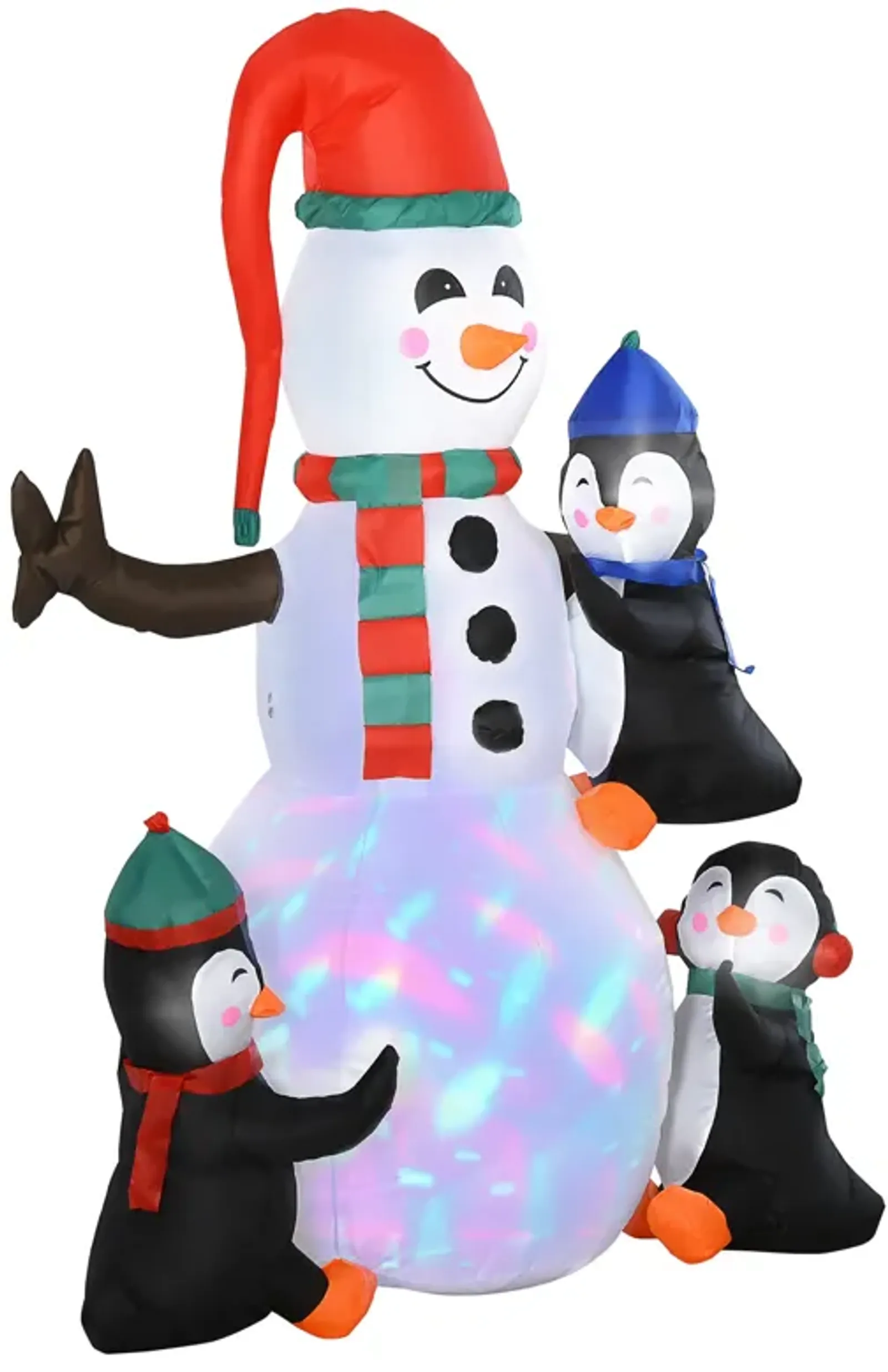 6' Light Up Inflatable Snowman  Penguin Christmas Lawn Decoration