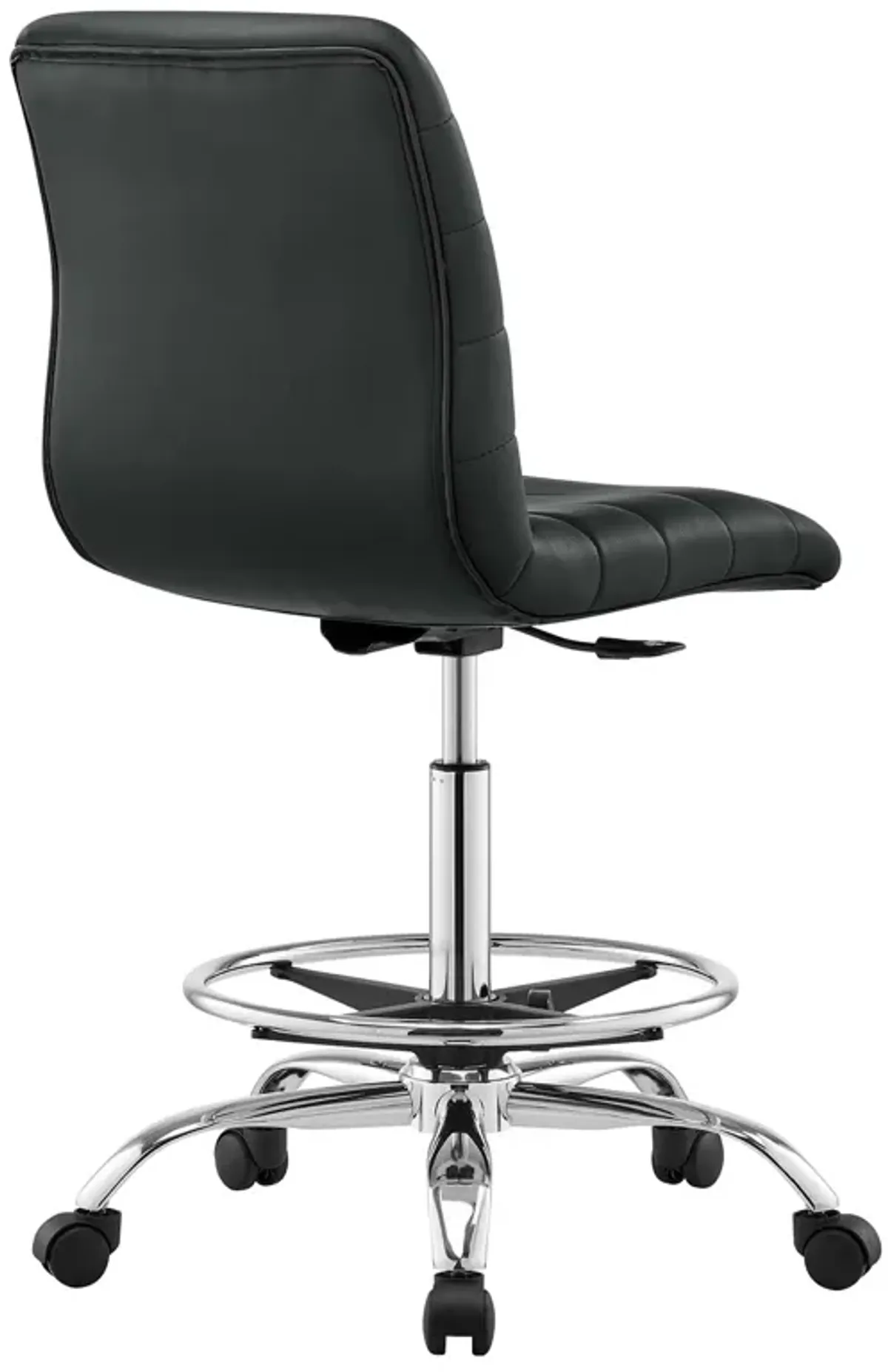 Modway Furniture - Ripple Armless Vegan Leather Drafting Chair