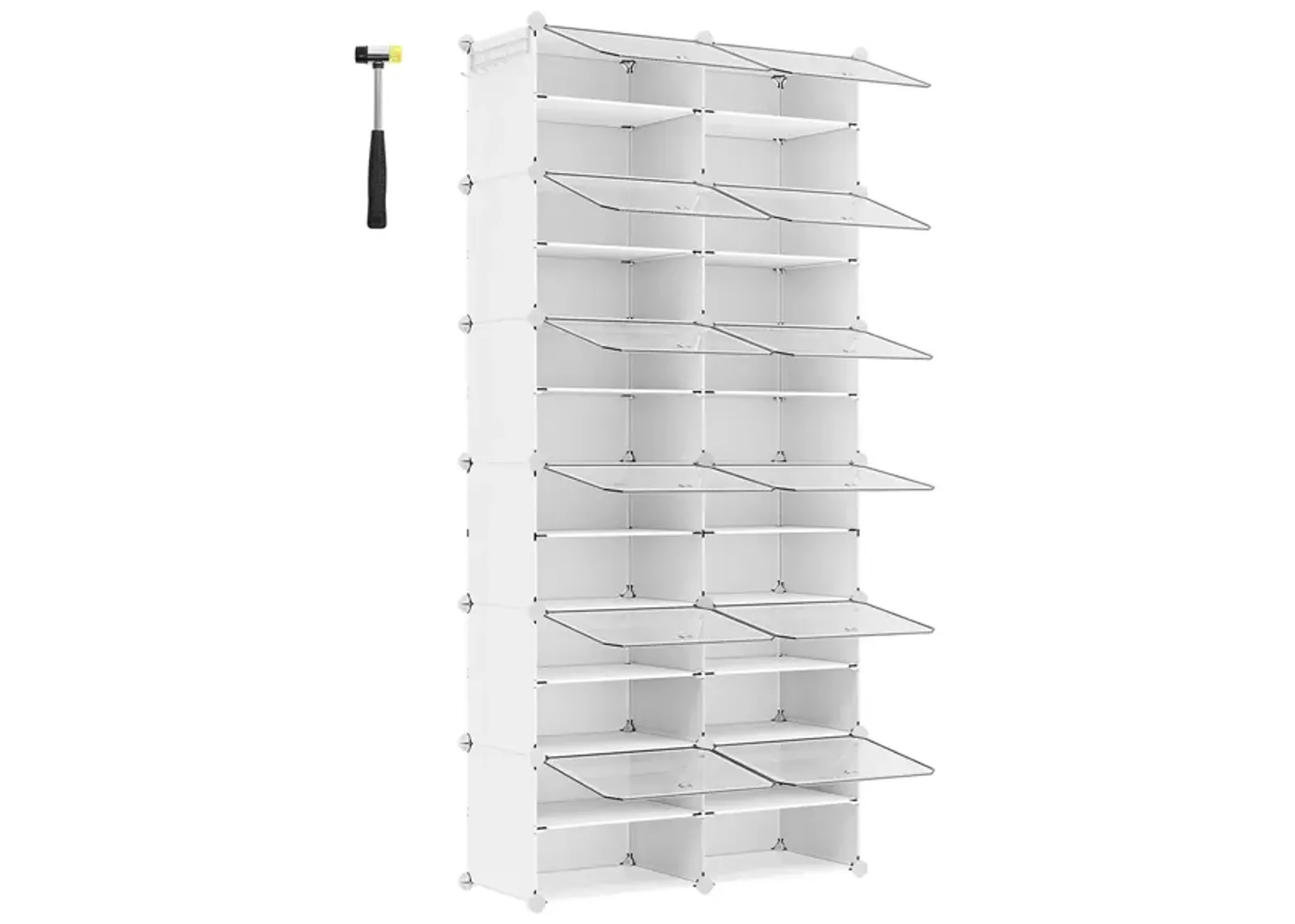 Plastic Shoe Rack with 12 Cubes for Versatile Storage and Easy Organization