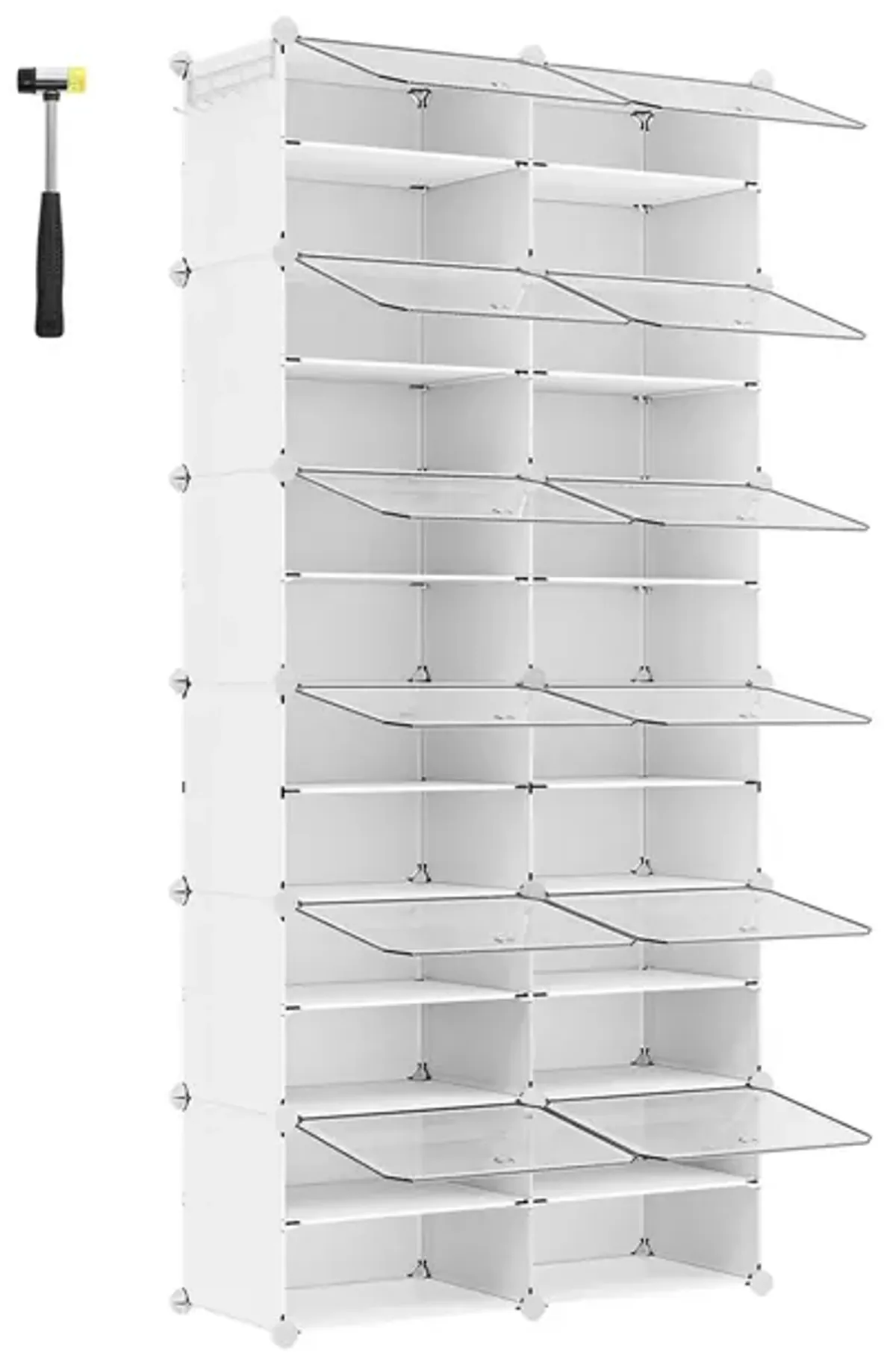 Plastic Shoe Rack with 12 Cubes for Versatile Storage and Easy Organization