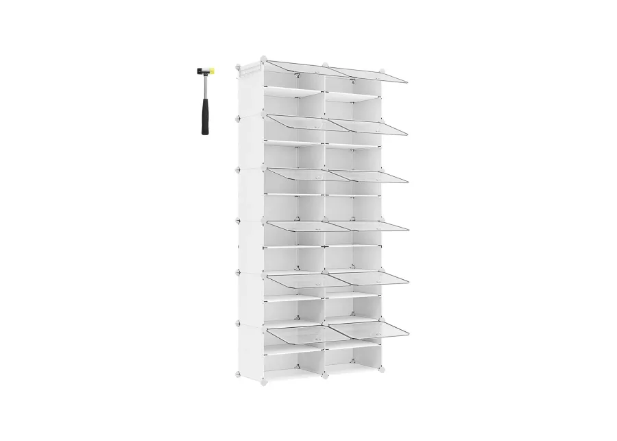 Plastic Shoe Rack with 12 Cubes for Versatile Storage and Easy Organization