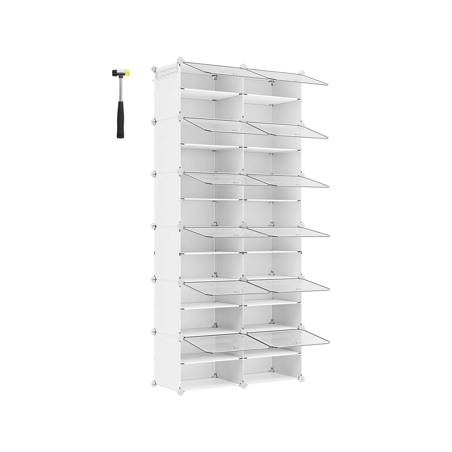 Plastic Shoe Rack with 12 Cubes for Versatile Storage and Easy Organization