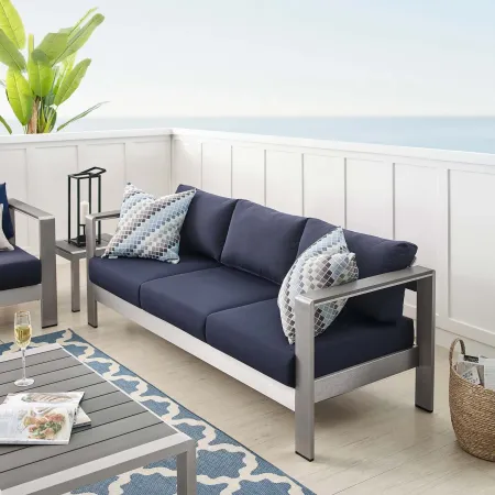 Modway - Shore Sunbrella® Fabric Aluminum Outdoor Patio Sofa