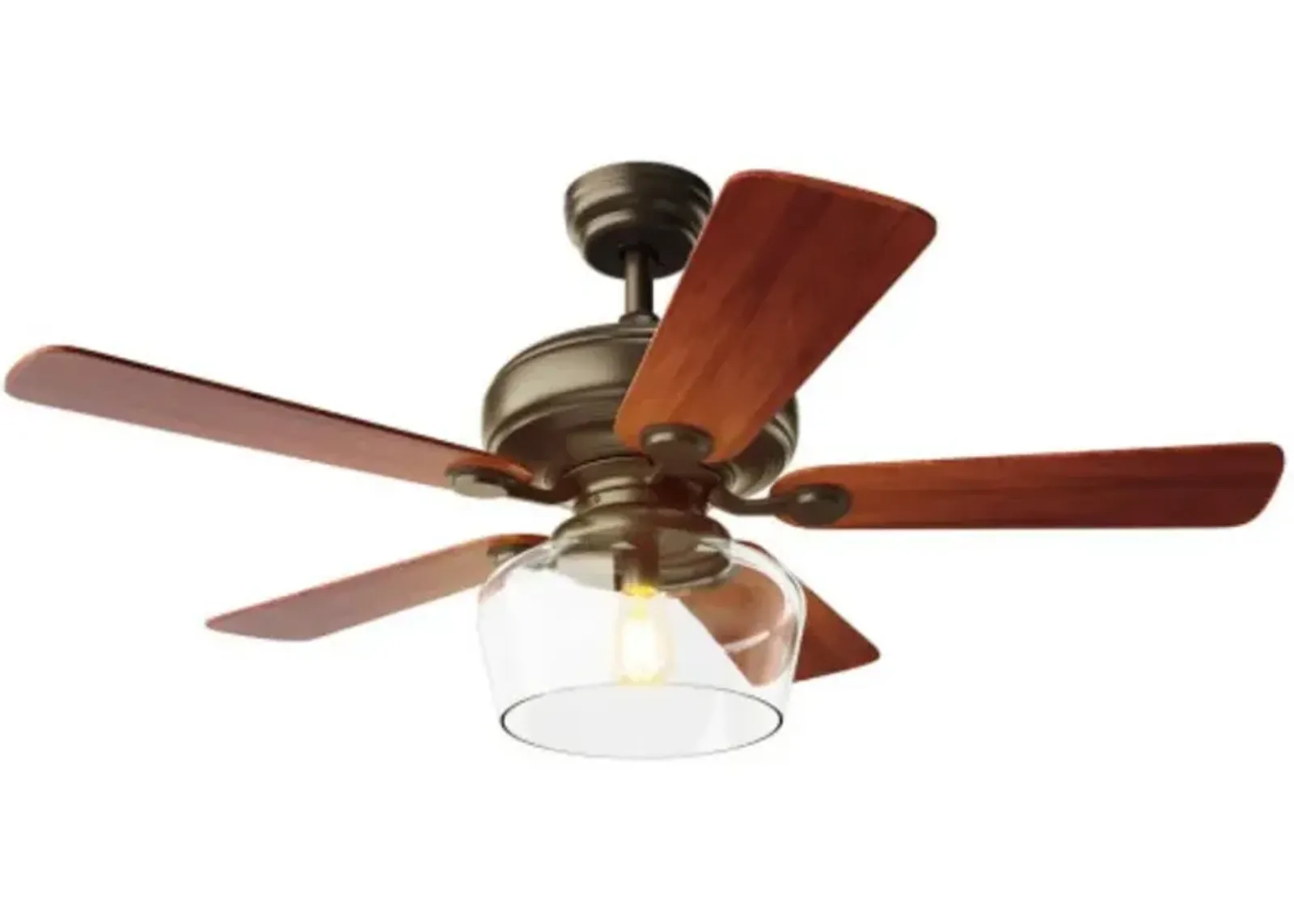 52-Inch Vintage Ceiling Fan with Remote Control and Reversible Blades Stylish Lighting Solution