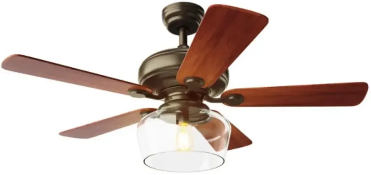 52-Inch Vintage Ceiling Fan with Remote Control and Reversible Blades Stylish Lighting Solution