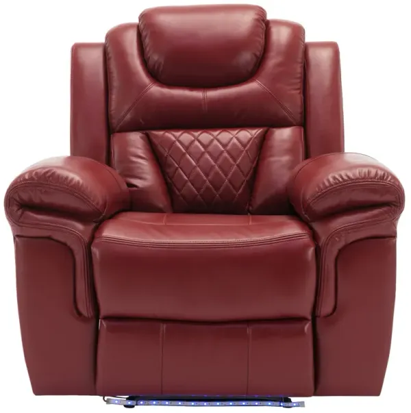 Streamdale Manual Recliner Chair with LED Lights for Home Theater