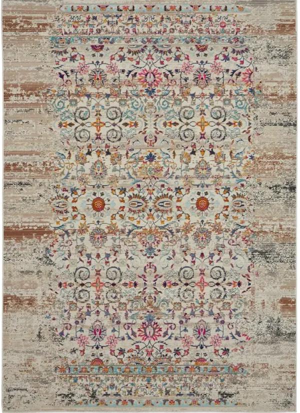 Vintage Kashan VKA02 Ivory 4' x 6' Rug