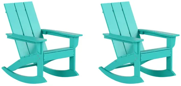 WestinTrends Modern Adirondack Outdoor Rocking Chair (Set of 2)