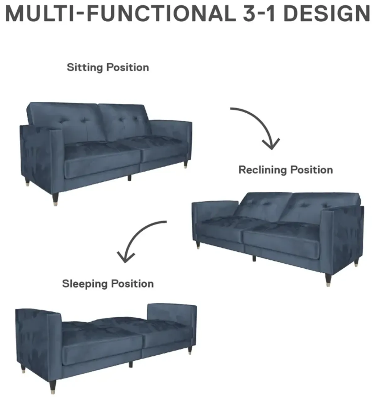 Royal Pin Tufted Futon