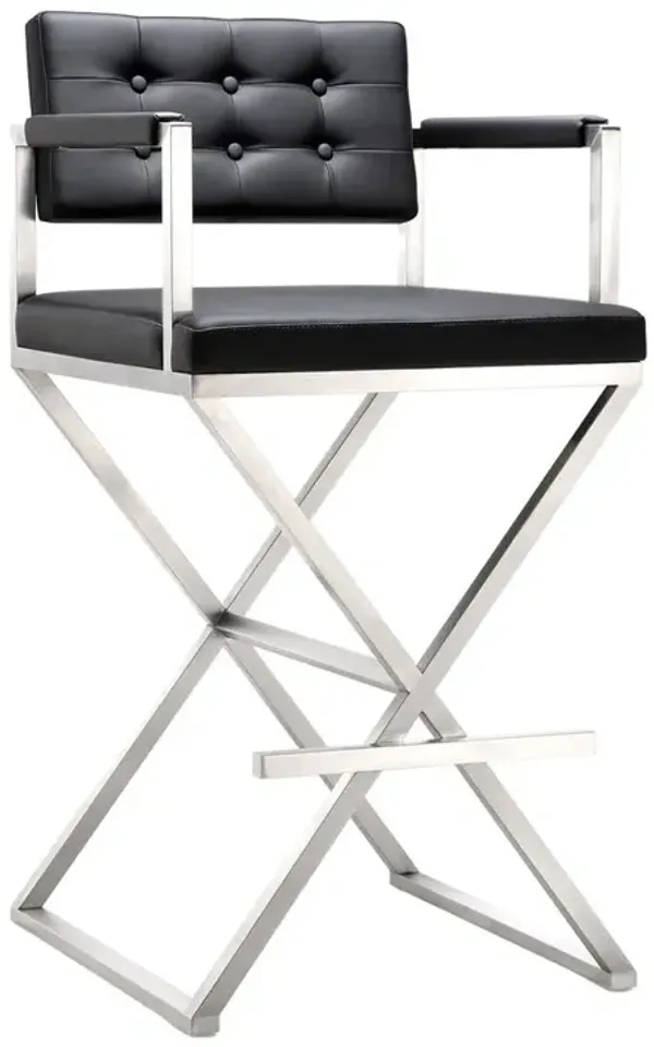 Belen Kox Contemporary Black Steel Barstool, Belen Kox