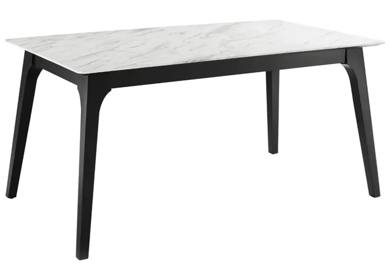 Modway - Juxtapose 63" Rectangular Performance Artificial Marble Dining Table Black White