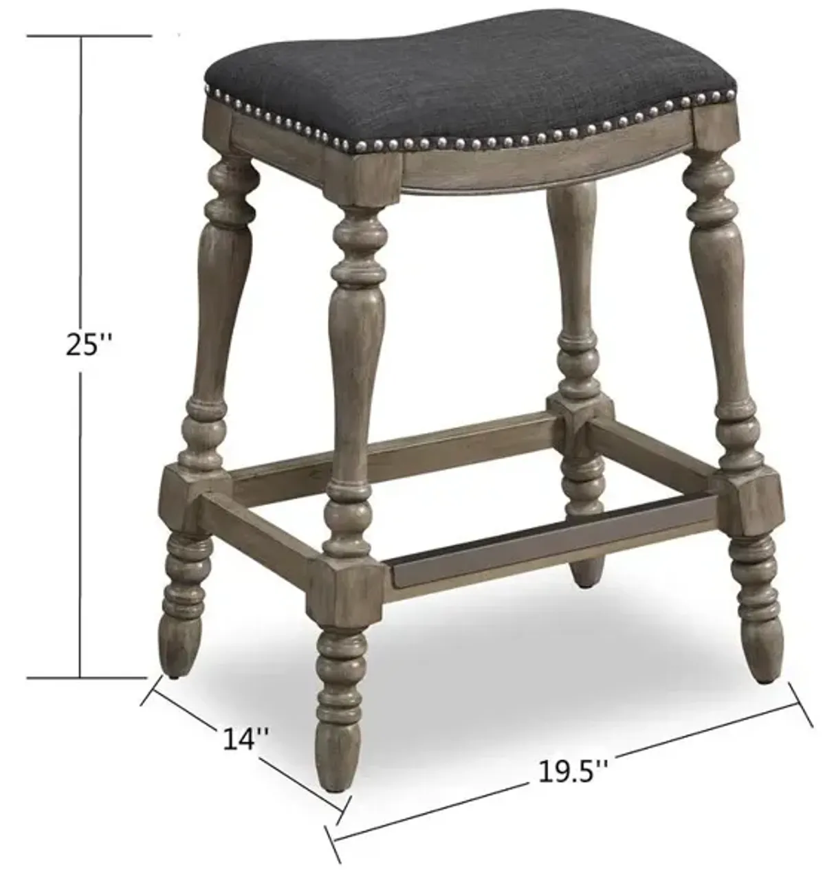 Comfort Pointe Collins Saddle Seat Counter Stool