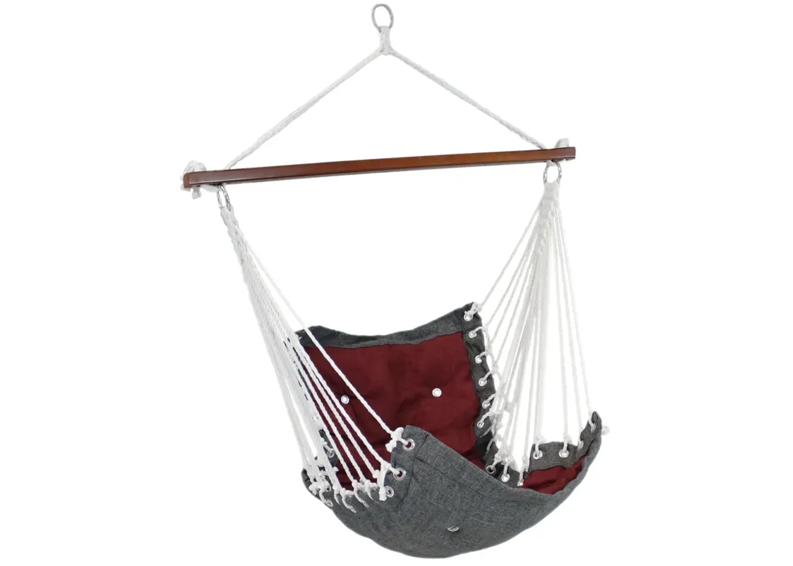 Sunnydaze Polyester Fabric Victorian Hammock Chair with Cushion