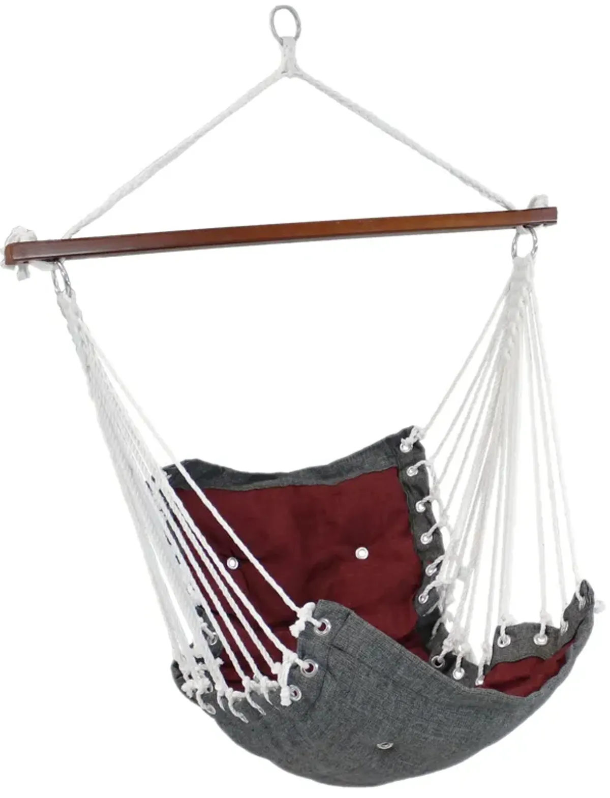 Sunnydaze Polyester Fabric Victorian Hammock Chair with Cushion