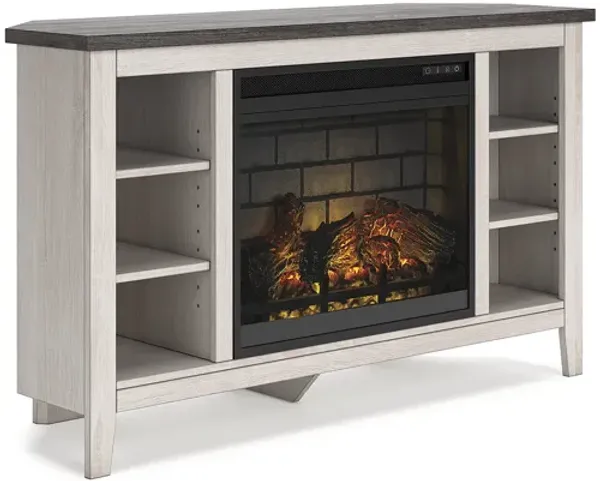 Dorrinson Corner TV Stand with Electric Fireplace