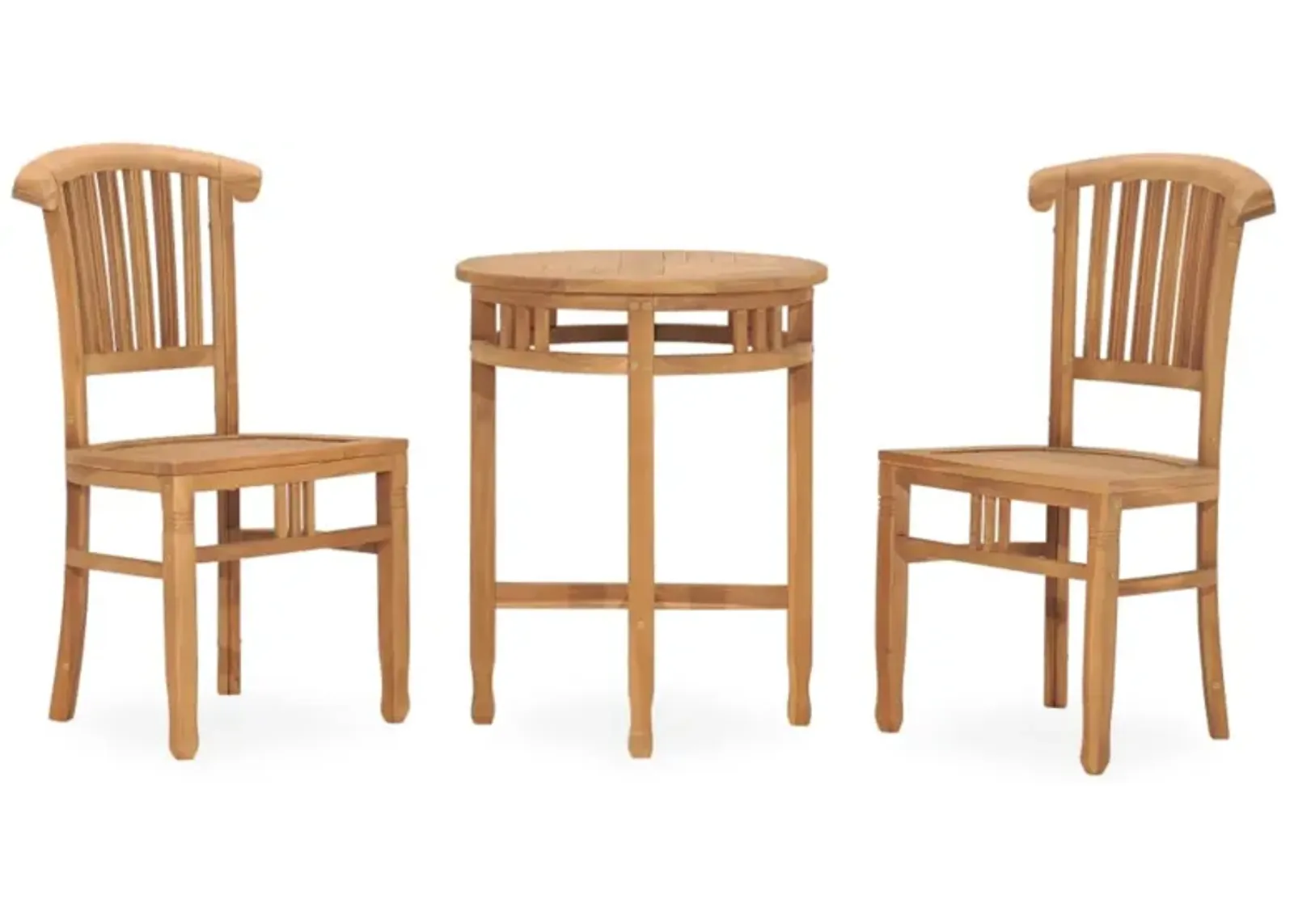 vidaXL 3 Piece Garden Dining Set Solid Teak Wood