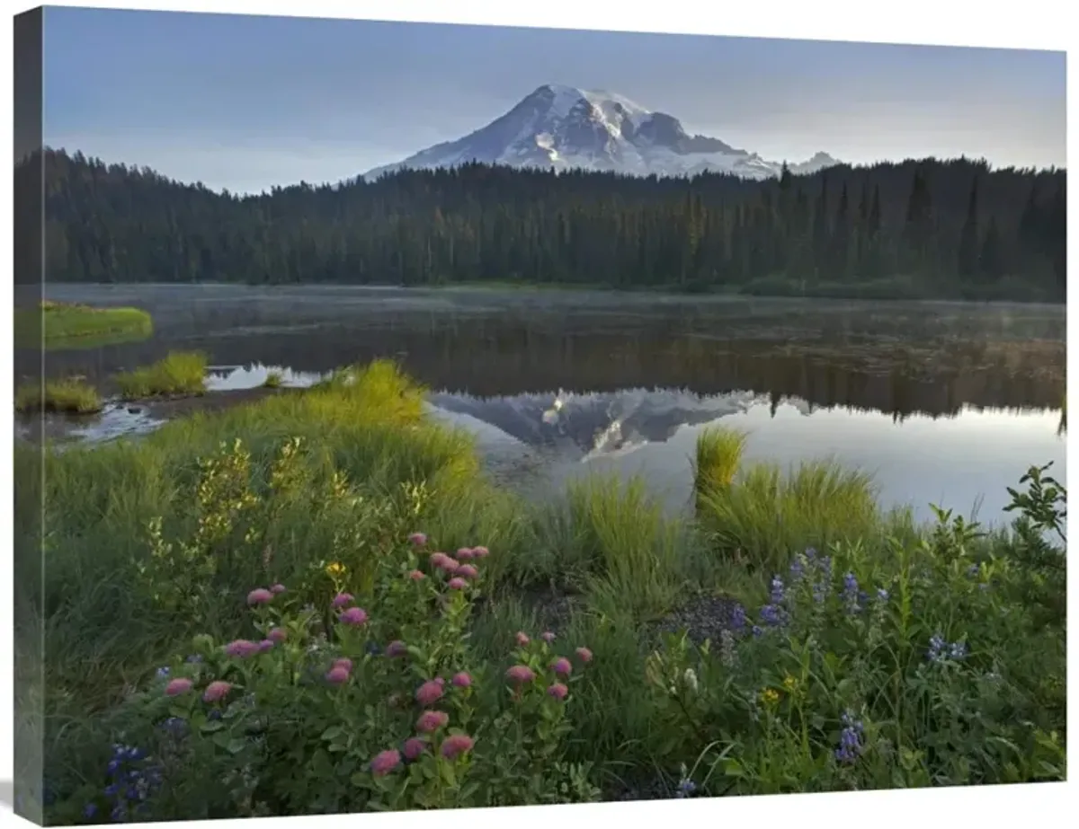 Mount Rainier and Reflection Lake, Mount Rainier National Park, Washington-Canvas Art-32x24