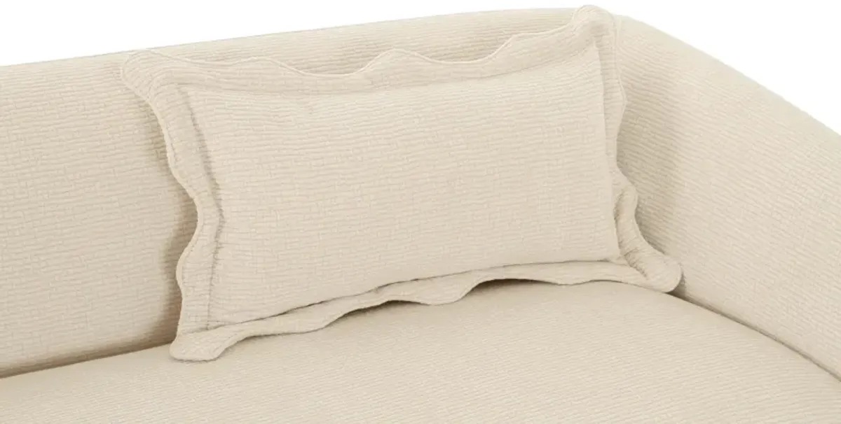 Lou Sandstone Textured Fabric Sofa