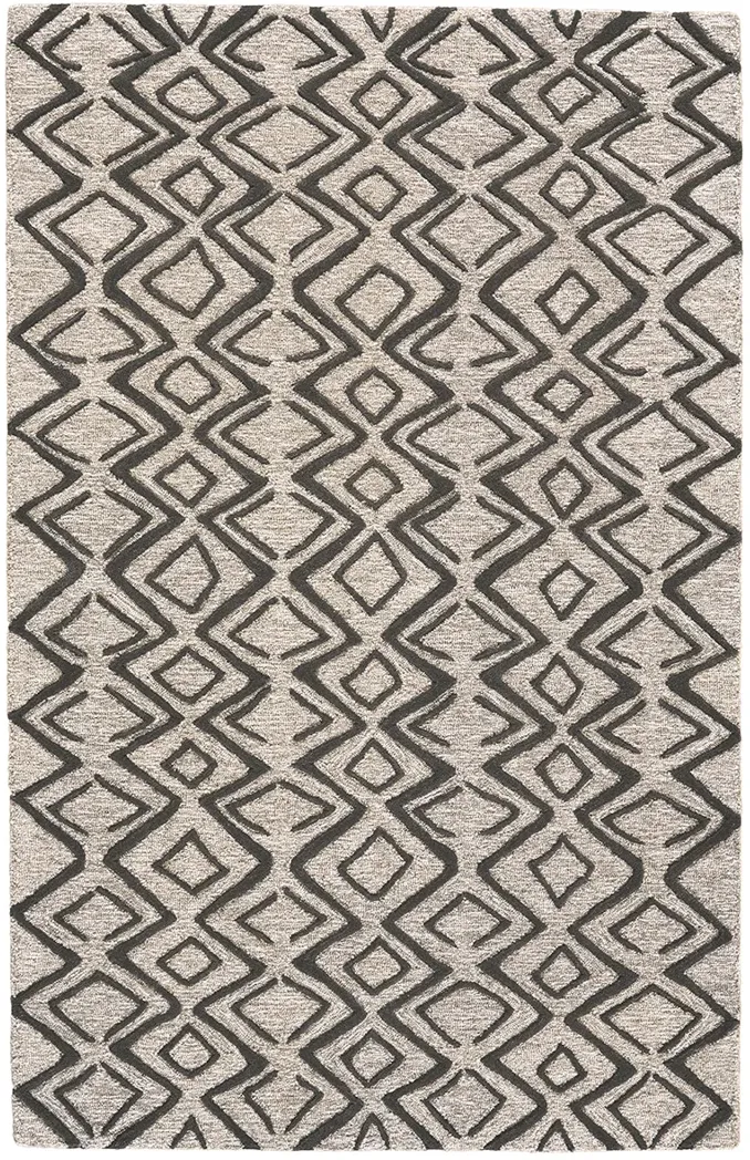 Enzo 8733F Black/Gray/Taupe 3'6" x 5'6" Rug