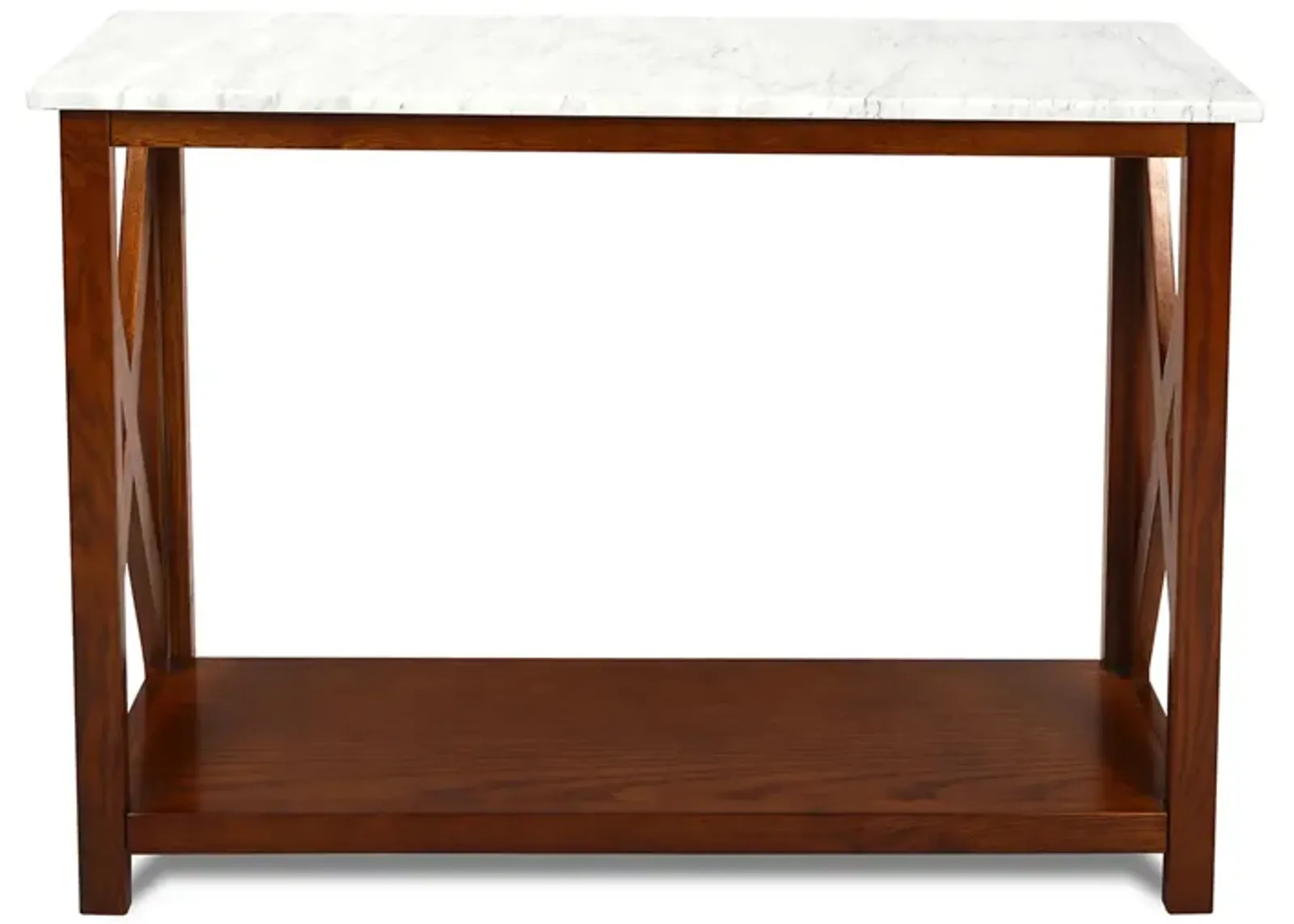 Agatha 39" Rectangular Italian Carrara Console Table