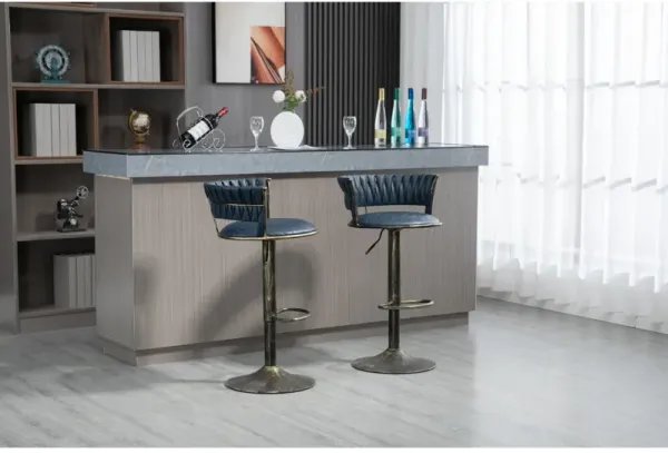 Adjustable Swivel Bar Stools Set for Kitchen, Dining Room