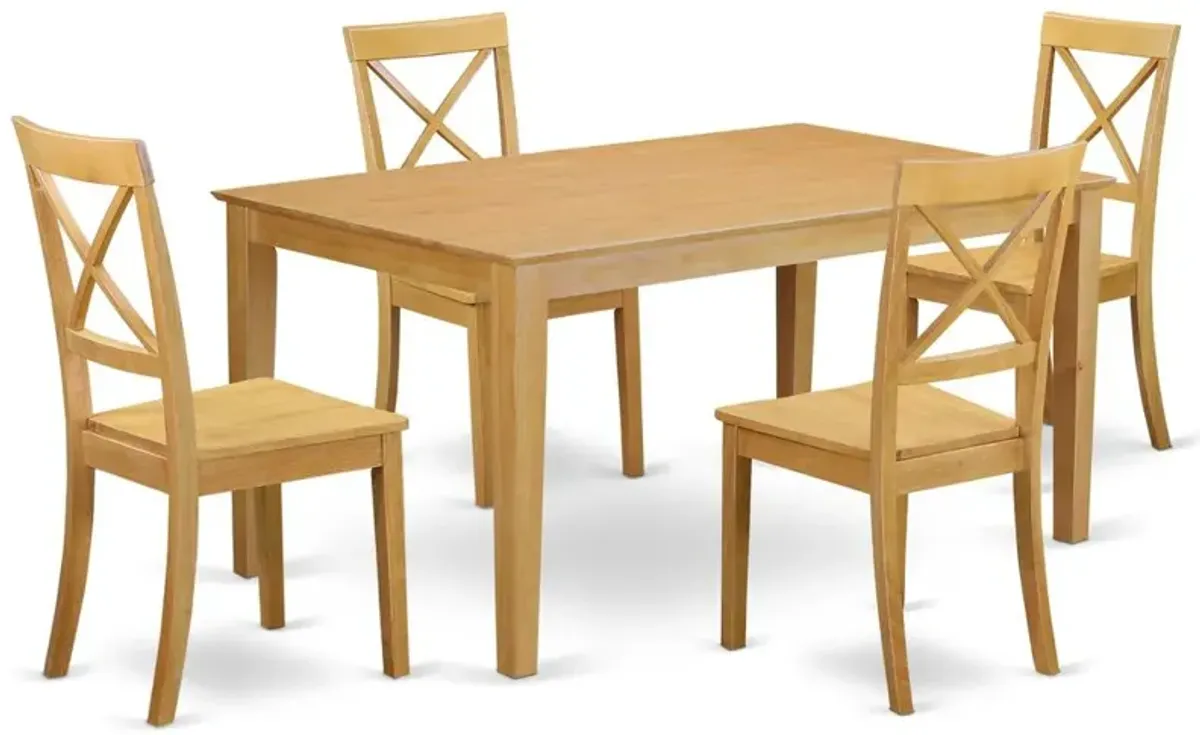 Dining Room Set Oak, CABO5-OAK-W