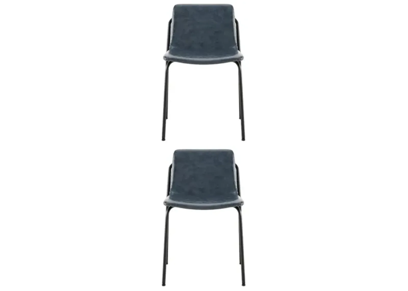 Modern PU Leather Metal Dining Chair, Set of 4