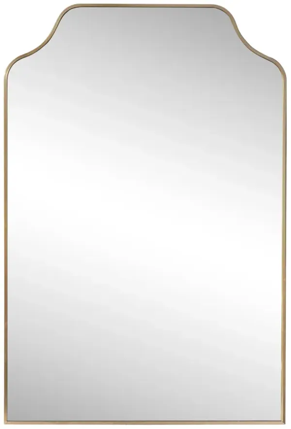 Lindie Medium Scalloped-Top Metal Framed Wall Mounted Mirror
