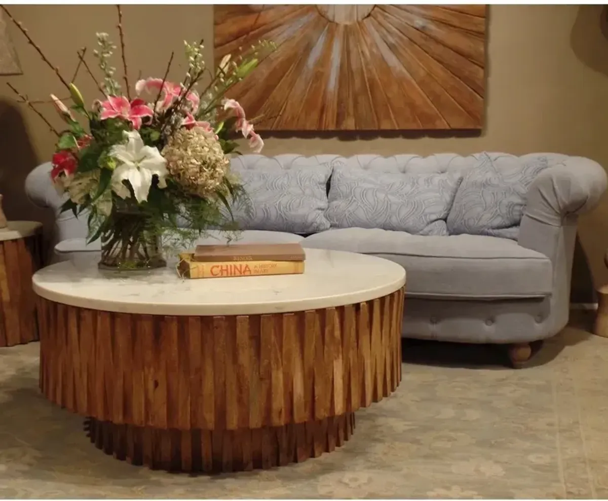 Cooper Cocktail Table with Marble Top