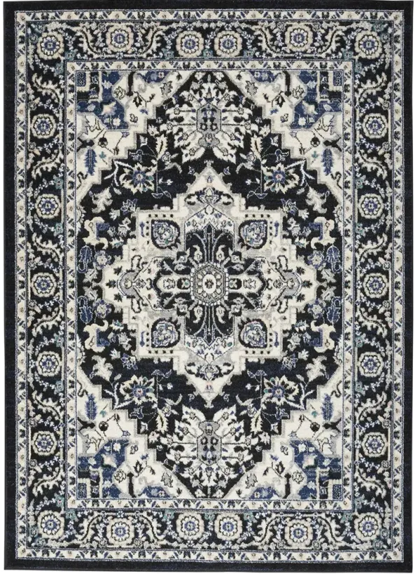Passion PSN33 Black/Ivory 1'10" x 2'10" Rug
