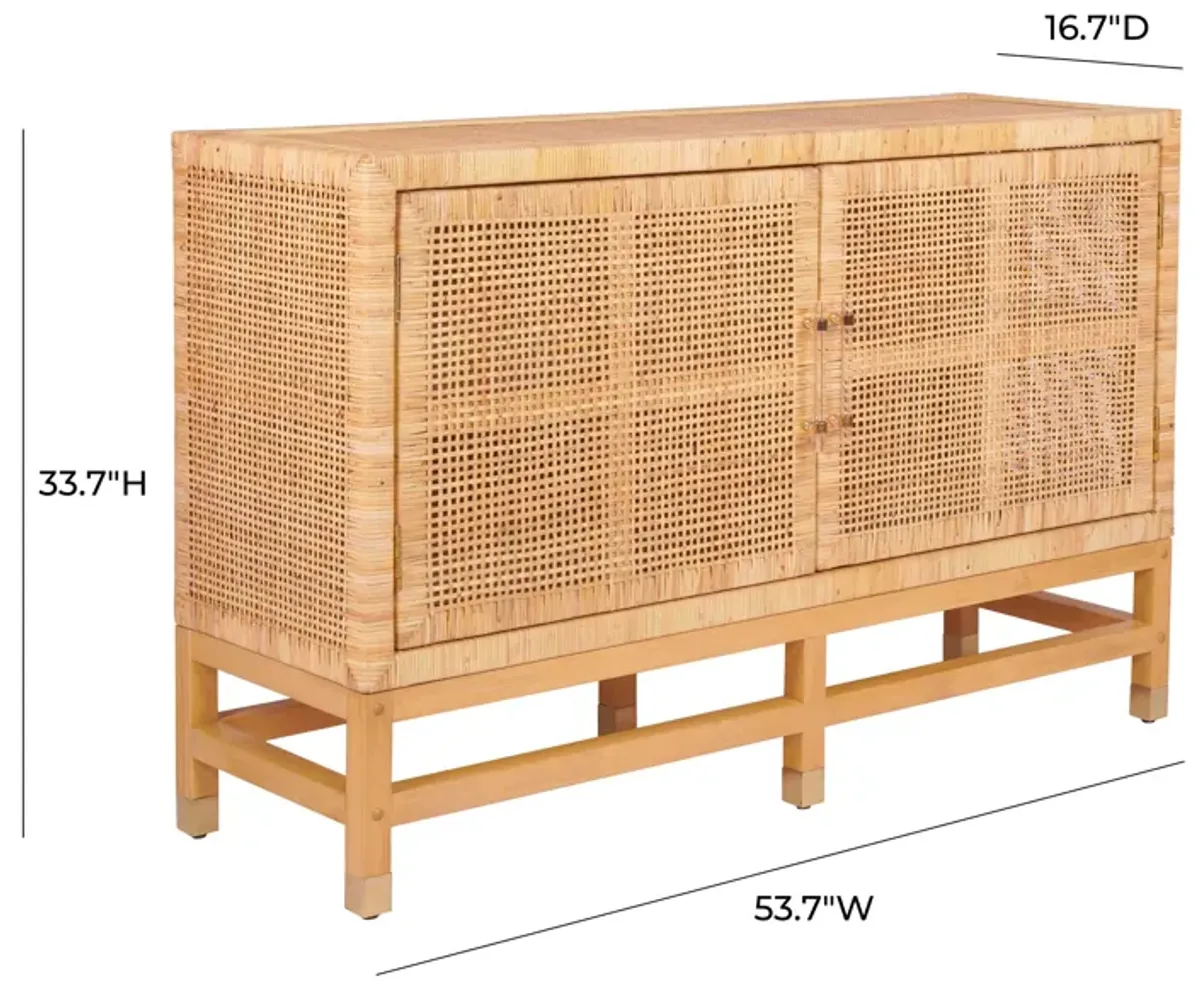 Amara Charcoal Woven Rattan Buffet