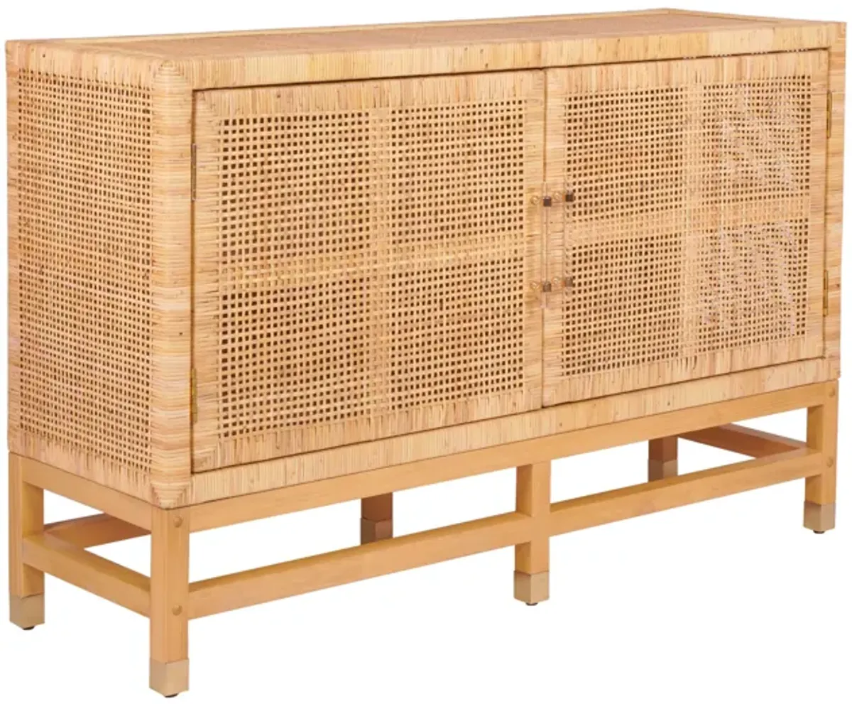 Amara Charcoal Woven Rattan Buffet