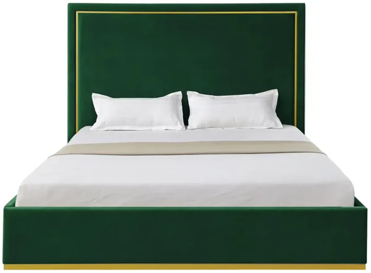 Inspired Home Emil Velvet Platform Bed