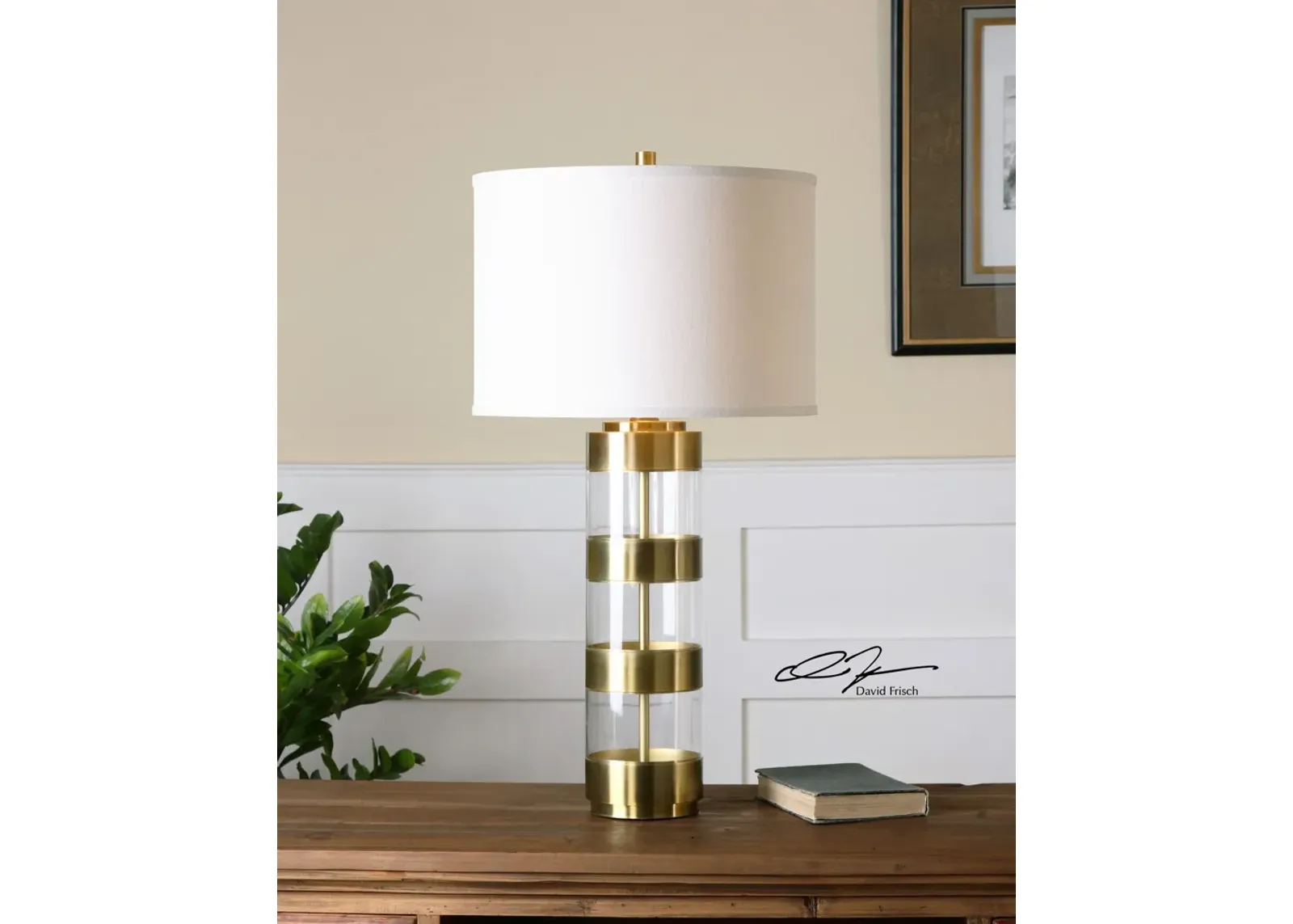 Uttermost Angora Brushed Brass Table Lamp