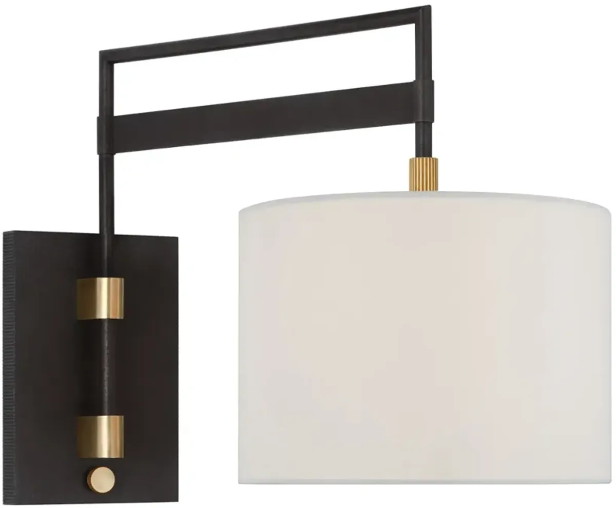 Gael Medium Articulating Wall Light in Warm Iron