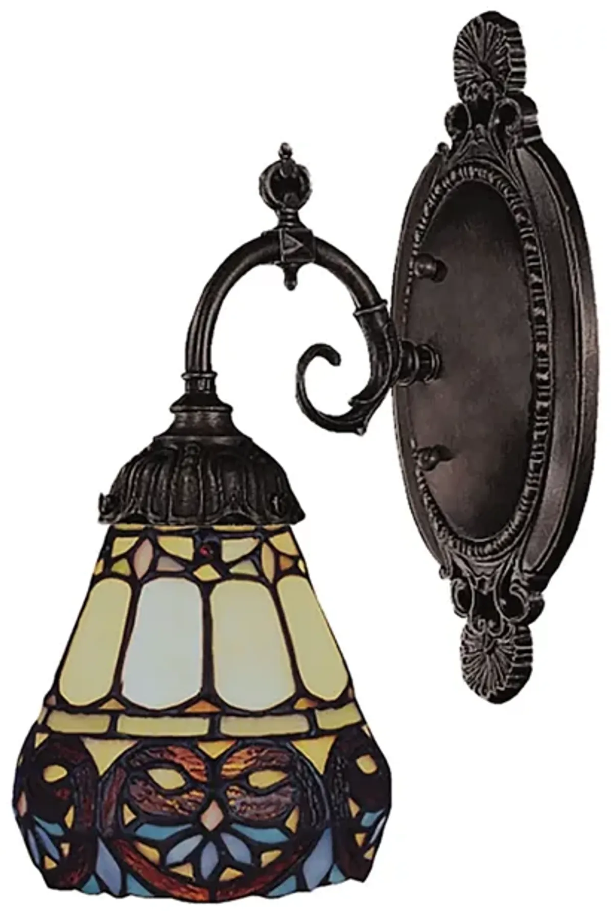 Mix-n-match 10'' High 1-Light LED Sconce Tiffany Glass