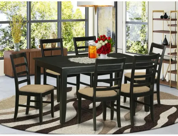 7 PC dinette Table set for 6-Kitchen Table and 6 Dining Chairs