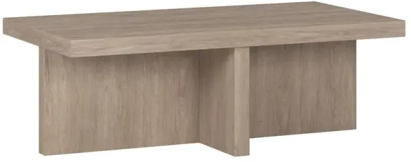 Hudson&Canal Elna 44 Wide Rectangular Coffee Table in Antiqued Gray Oak