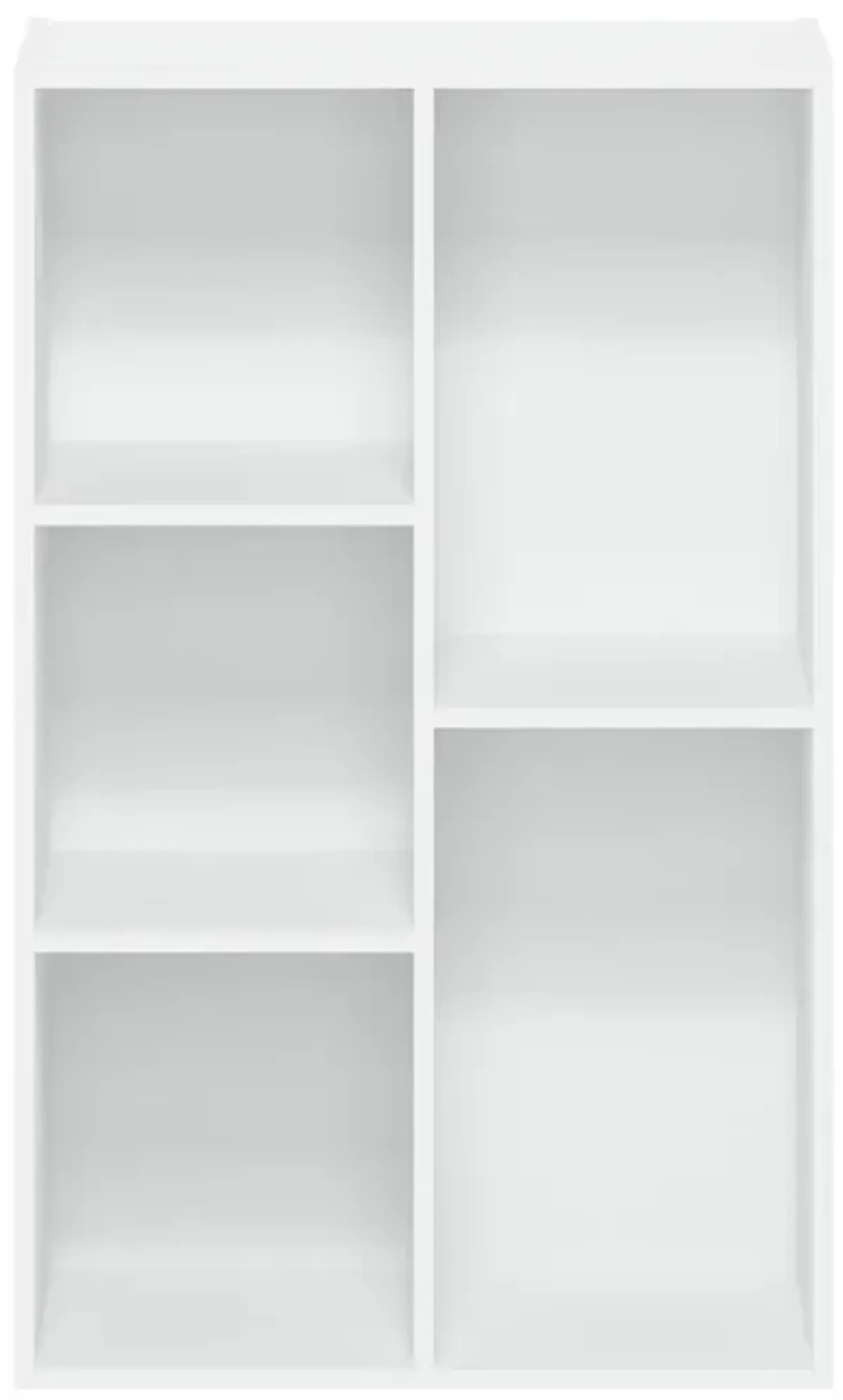 Furinno Luder 5-Cube No Tool Assembly Open Shelf, White